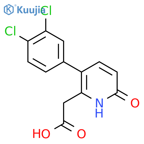 3-(3,4-Dichlorophenyl)-6-hydroxypyridine-2-acetic acid structure