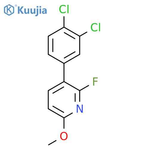 3-(3,4-Dichlorophenyl)-2-fluoro-6-methoxypyridine structure