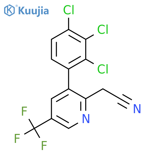 3-(2,3,4-Trichlorophenyl)-5-(trifluoromethyl)pyridine-2-acetonitrile structure