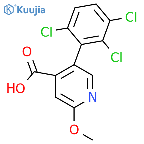 2-Methoxy-5-(2,3,6-trichlorophenyl)isonicotinic acid structure