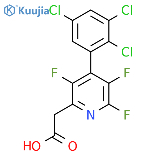 4-(2,3,5-Trichlorophenyl)-3,5,6-trifluoropyridine-2-acetic acid structure
