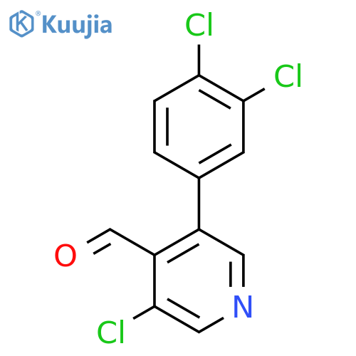 3-Chloro-5-(3,4-dichlorophenyl)isonicotinaldehyde structure