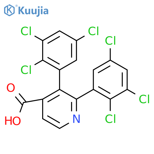2,3-Bis(2,3,5-trichlorophenyl)isonicotinic acid structure