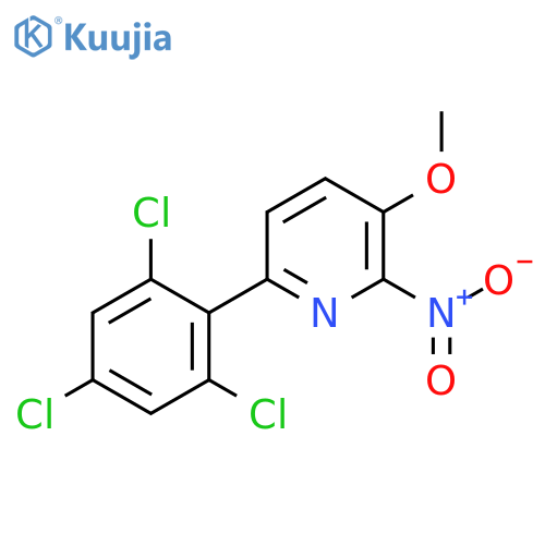 3-Methoxy-2-nitro-6-(2,4,6-trichlorophenyl)pyridine structure