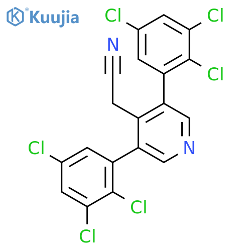 3,5-Bis(2,3,5-trichlorophenyl)pyridine-4-acetonitrile structure