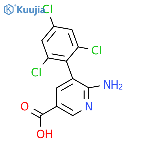6-Amino-5-(2,4,6-trichlorophenyl)nicotinic acid structure