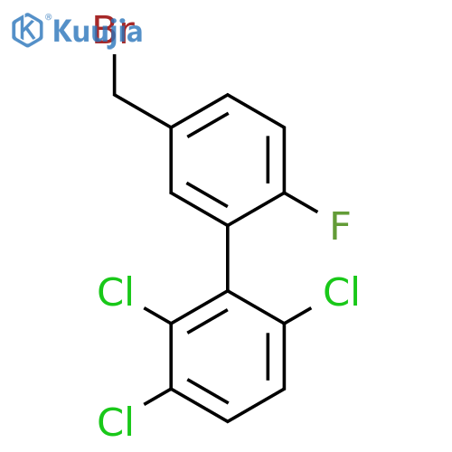 5'-(Bromomethyl)-2'-fluoro-2,3,6-trichlorobiphenyl structure