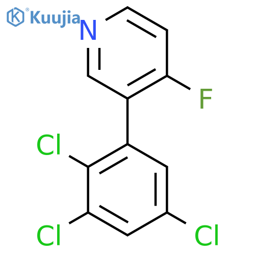 4-Fluoro-3-(2,3,5-trichlorophenyl)pyridine structure