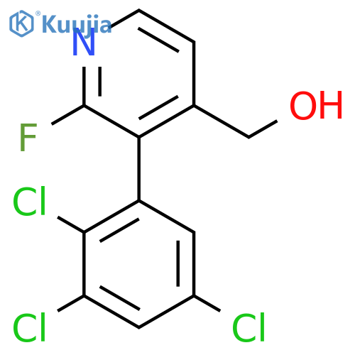 2-Fluoro-3-(2,3,5-trichlorophenyl)pyridine-4-methanol structure