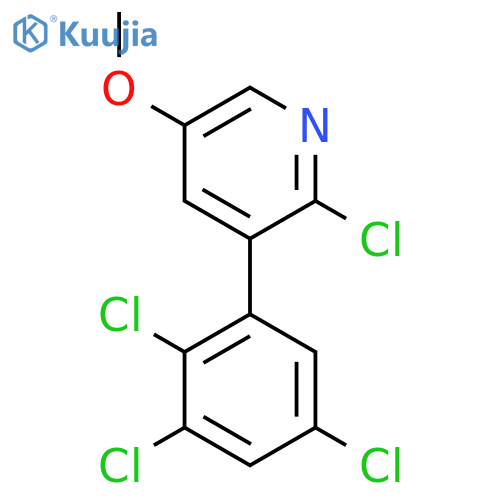 2-Chloro-5-methoxy-3-(2,3,5-trichlorophenyl)pyridine structure