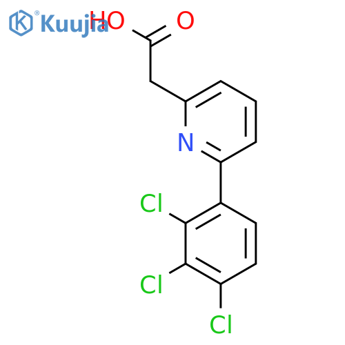 6-(2,3,4-Trichlorophenyl)pyridine-2-acetic acid structure