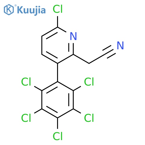 6-Chloro-3-(perchlorophenyl)pyridine-2-acetonitrile structure