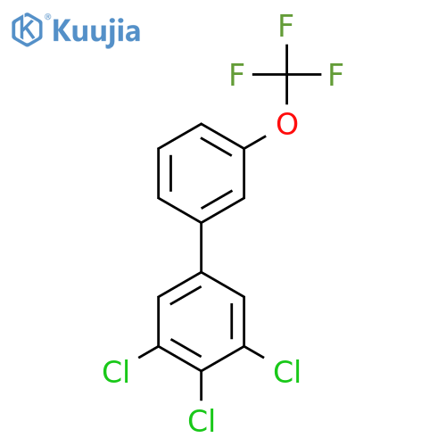 3,4,5-Trichloro-3'-(trifluoromethoxy)biphenyl structure