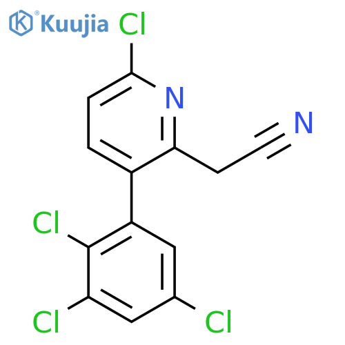 6-Chloro-3-(2,3,5-trichlorophenyl)pyridine-2-acetonitrile structure