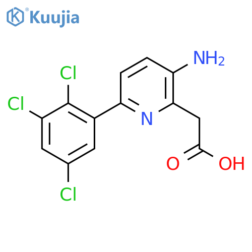 3-Amino-6-(2,3,5-trichlorophenyl)pyridine-2-acetic acid structure