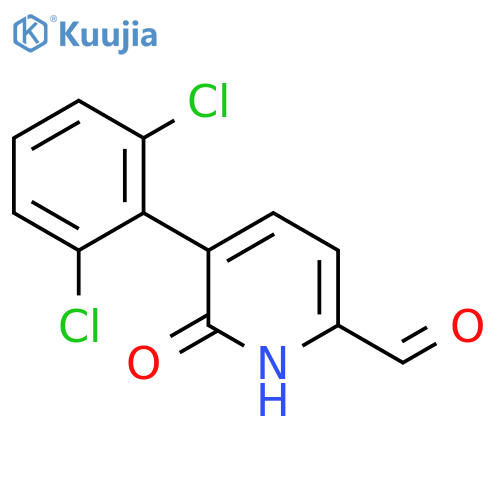 5-(2,6-Dichlorophenyl)-6-hydroxypicolinaldehyde structure