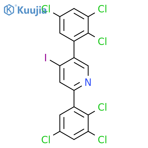 2,5-Bis(2,3,5-trichlorophenyl)-4-iodopyridine structure