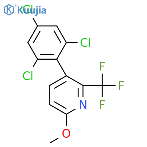 6-Methoxy-3-(2,4,6-trichlorophenyl)-2-(trifluoromethyl)pyridine structure