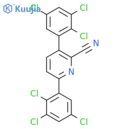 3,6-Bis(2,3,5-trichlorophenyl)picolinonitrile structure