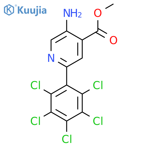 Methyl 5-amino-2-(perchlorophenyl)isonicotinate structure