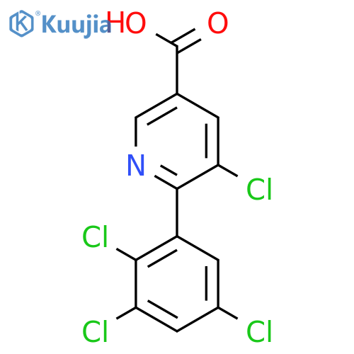 5-Chloro-6-(2,3,5-trichlorophenyl)nicotinic acid structure