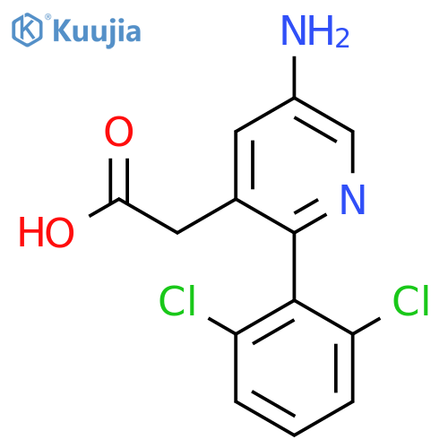 5-Amino-2-(2,6-dichlorophenyl)pyridine-3-acetic acid structure