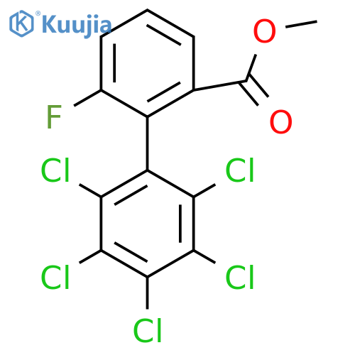 Methyl 6-fluoro-2',3',4',5',6'-pentachlorobiphenyl-2-carboxylate structure