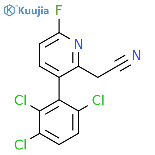 6-Fluoro-3-(2,3,6-trichlorophenyl)pyridine-2-acetonitrile structure