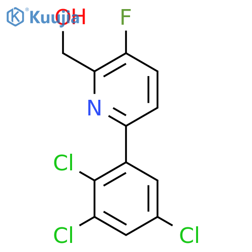 3-Fluoro-6-(2,3,5-trichlorophenyl)pyridine-2-methanol structure