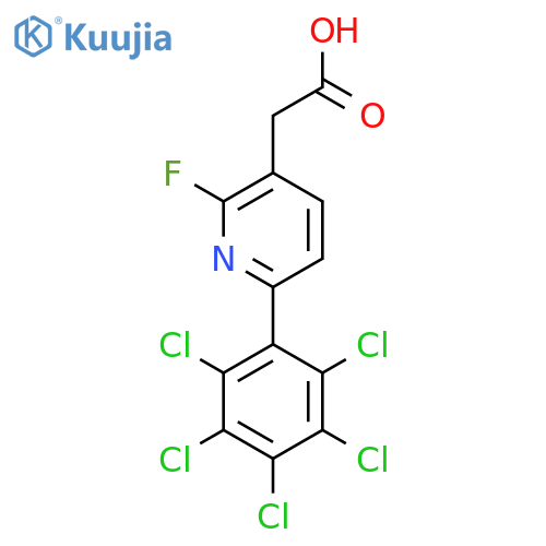 2-Fluoro-6-(perchlorophenyl)pyridine-3-acetic acid structure