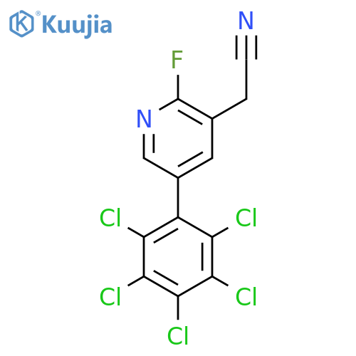 2-Fluoro-5-(perchlorophenyl)pyridine-3-acetonitrile structure