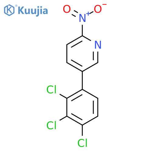 2-Nitro-5-(2,3,4-trichlorophenyl)pyridine structure