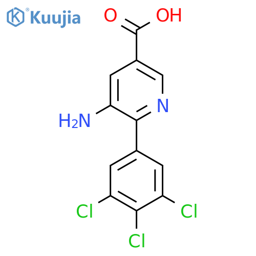 5-Amino-6-(3,4,5-trichlorophenyl)nicotinic acid structure