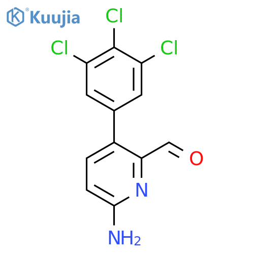 6-Amino-3-(3,4,5-trichlorophenyl)picolinaldehyde structure
