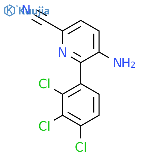 5-Amino-6-(2,3,4-trichlorophenyl)picolinonitrile structure