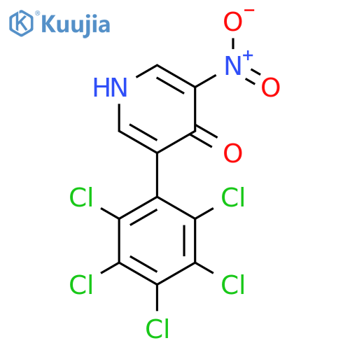 4-Hydroxy-3-nitro-5-(perchlorophenyl)pyridine structure
