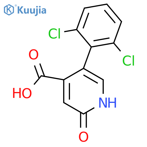 5-(2,6-Dichlorophenyl)-2-hydroxyisonicotinic acid structure