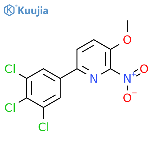 3-Methoxy-2-nitro-6-(3,4,5-trichlorophenyl)pyridine structure
