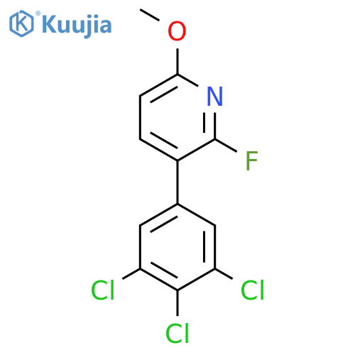 2-Fluoro-6-methoxy-3-(3,4,5-trichlorophenyl)pyridine structure