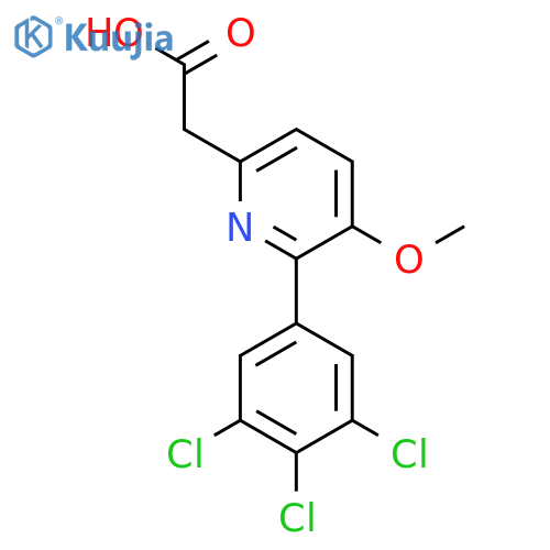 3-Methoxy-2-(3,4,5-trichlorophenyl)pyridine-6-acetic acid structure
