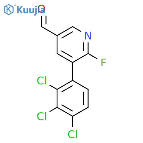 6-Fluoro-5-(2,3,4-trichlorophenyl)nicotinaldehyde structure