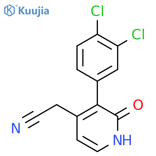 3-(3,4-Dichlorophenyl)-2-hydroxypyridine-4-acetonitrile structure