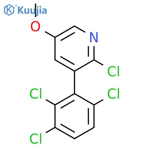 2-Chloro-5-methoxy-3-(2,3,6-trichlorophenyl)pyridine structure