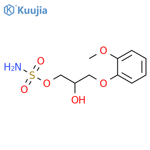 Sulfamic acid, 2-hydroxy-3-(2-methoxyphenoxy)propyl ester structure