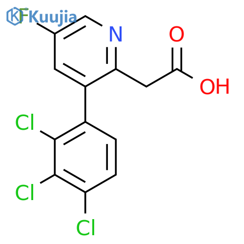 5-Fluoro-3-(2,3,4-trichlorophenyl)pyridine-2-acetic acid structure