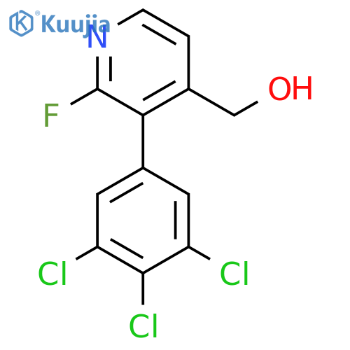 2-Fluoro-3-(3,4,5-trichlorophenyl)pyridine-4-methanol structure