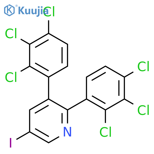 2,3-Bis(2,3,4-trichlorophenyl)-5-iodopyridine structure