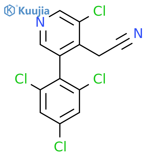 3-Chloro-5-(2,4,6-trichlorophenyl)pyridine-4-acetonitrile structure