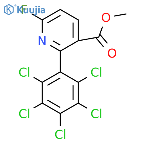 Methyl 6-fluoro-2-(perchlorophenyl)nicotinate structure
