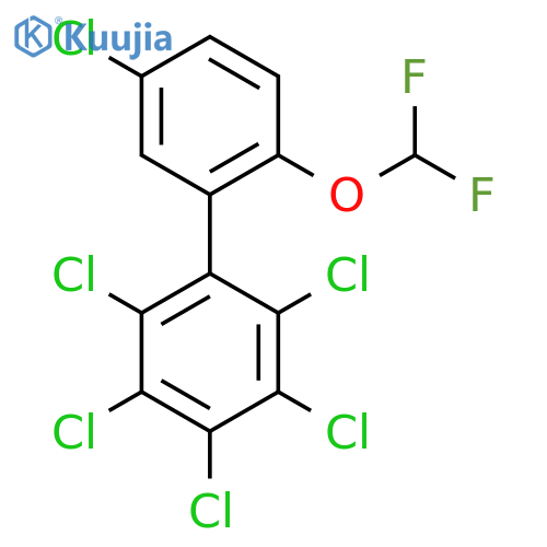 5'-Chloro-2'-(difluoromethoxy)-2,3,4,5,6-pentachlorobiphenyl structure